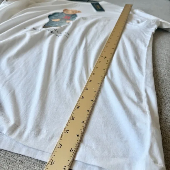 🐻 Polo Bear Ralph Lauren Denim Jacket Graphic T-Shirt Tee XL Extra Large - Picture 10 of 16